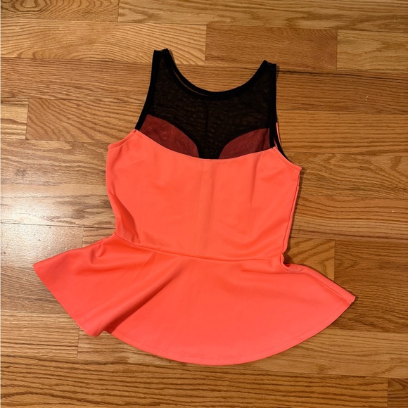 Charlotte Russe Neon Pink and Black Mesh Top Mini Skirt Set - Picture 3 of 5